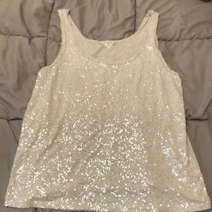 J Crew Sequined Front Tank